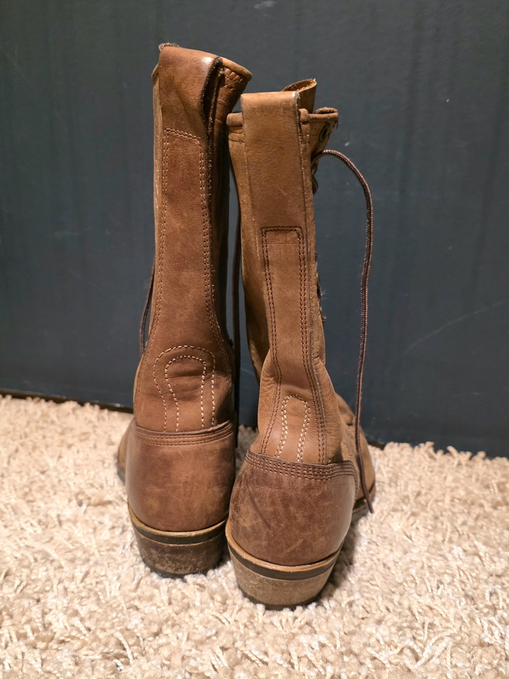 Vintage Abilene Boot Co. Brown Lace-Up Kiltie Leather Boot Prairie Boots Western - Picture 3 of 12